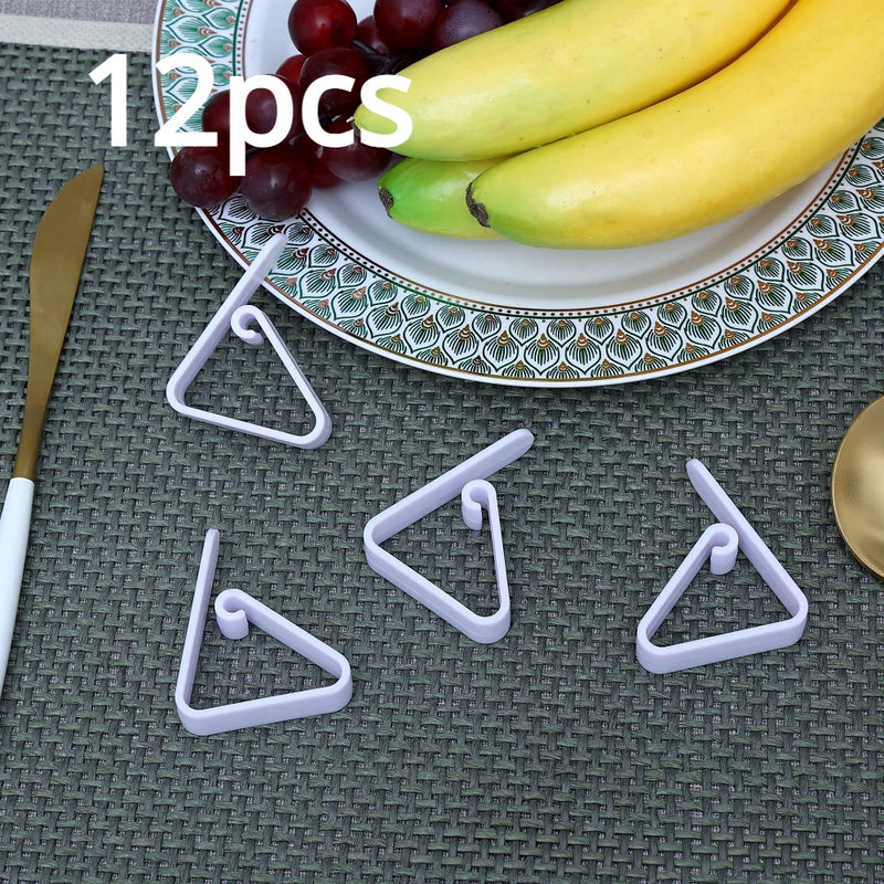 6pcs/12pcs Clear Tablecloth Clips, Picnic Table Cloth Clip, Windproof Table Cover Holder Clamps For Home, Kitchen, Restaurant