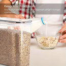 3pcs/set 2.5L/4L Grain Sealed Moisture-proof and Insect Proof Bucket Food Dispenser Kitchen Transparent Storage Box Label