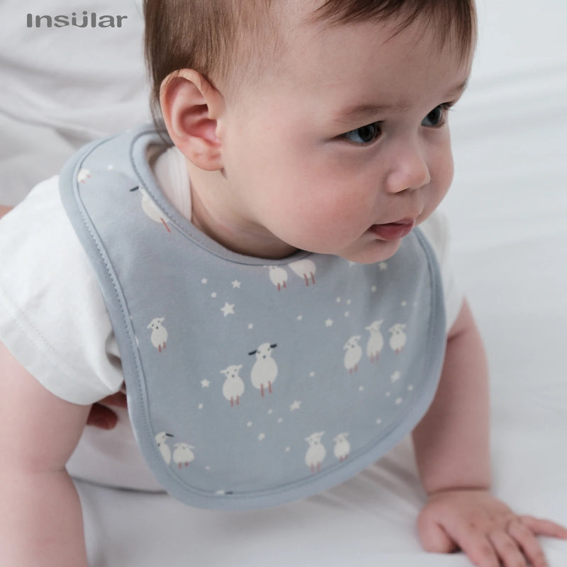 Juego de 3 baberos impermeables para bebés y niños, delantal con dibujos animados, pañuelos para la cena, paños para eructar, accesorios para bebés.