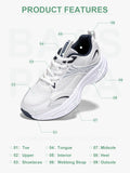 Baasploa Women Running Shoes 35-42 Fashion Lightweight Mesh Breathable Sport Shoes Comfort Soft Female Outdoor Casual Sneakers