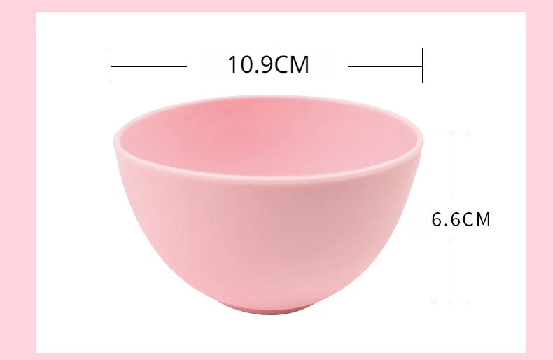 Colorful Silicone Face Mask Bowl Mask Stick Big Face Mask Powder Mixing Bowl Spatula Masks Brush Skin Care Set Belleza Y Salud