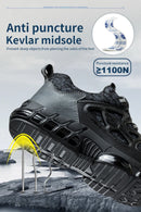 Rotating Button Safety Shoes Men Steel Toe Sneaker Air Cushion Work Shoes Man Puncture Proof Work Safety Boots Protective Shoes