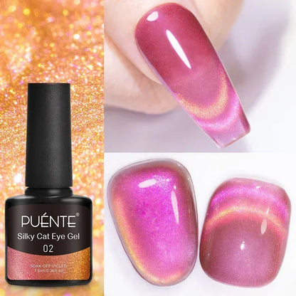 7.5ML Super Shiny Ruby Red Cat Magnetic Gel Nail Polish Wine Red Cat Eye Gel Soak Off Semi-Permanent Nail Varnish For Manicure