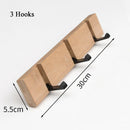 Colgador de llaves de bambú para colgar en la pared, organizador de pared, perchero rectangular, ganchos para abrigos, decoración del hogar, perchero