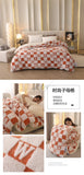 Thick Warm Imitation Lambswool Winter Blanket for Bed, Soft Jacquard Coral Fleece Quilt, Double-Sided Plush Weighted Blanket 5kg