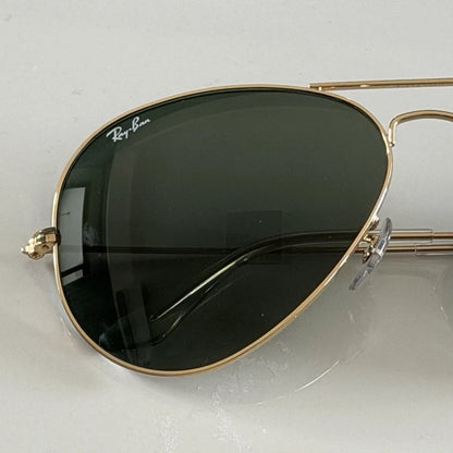 Rayban original 3026 Aviator Glass Lenses 62mm Sunglasses Unisex Oval Classic Metal Thin Frame in box