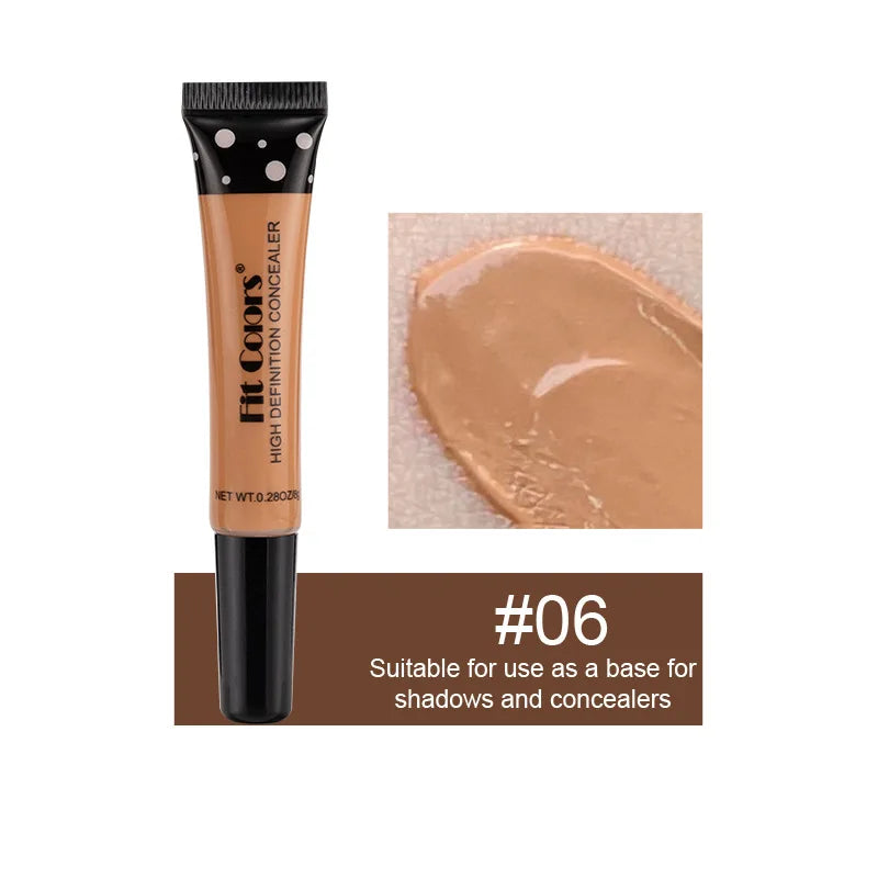 Hydrating liquid foundation, flexible concealer, adjusts to skin tone, covers dark circles and acne blemishes, 8 shades