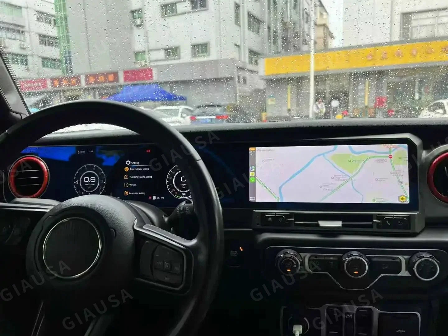For Jeep Wrangler 2018-2022 Carplay LCD Instrument Panel Dual Screen Android Multimedia Video Player GPS Navigation Android Auto