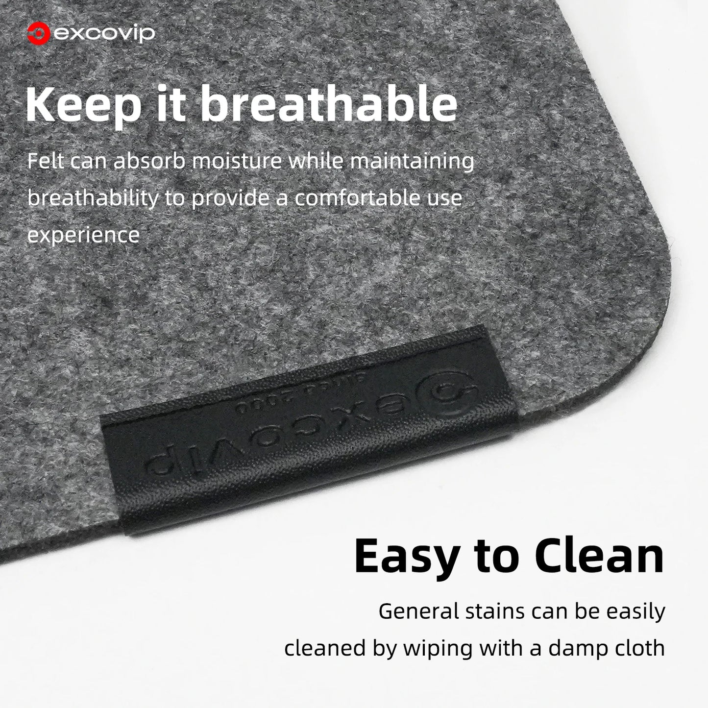 EXCO Large Felt Desk Pad Extended Mouse Keyboard Mat Non-Slip Base Computer Desktop Soft Protector for Gaming Office Home Laptop