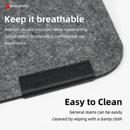 EXCO Large Felt Desk Pad Extended Mouse Keyboard Mat Non-Slip Base Computer Desktop Soft Protector for Gaming Office Home Laptop