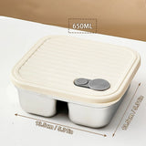WORTHBUY 304 Stainless Steel Lunch Box With Lid Portable Fruit Salad Food Container Stackable Leak Proof Bento Box For Student