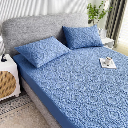 Waterproof Mattress Protector Thicken Fitted Bed Sheet Breathable & Noiseless Mattress Pad for Twin/Double/Queen/King Size Beds