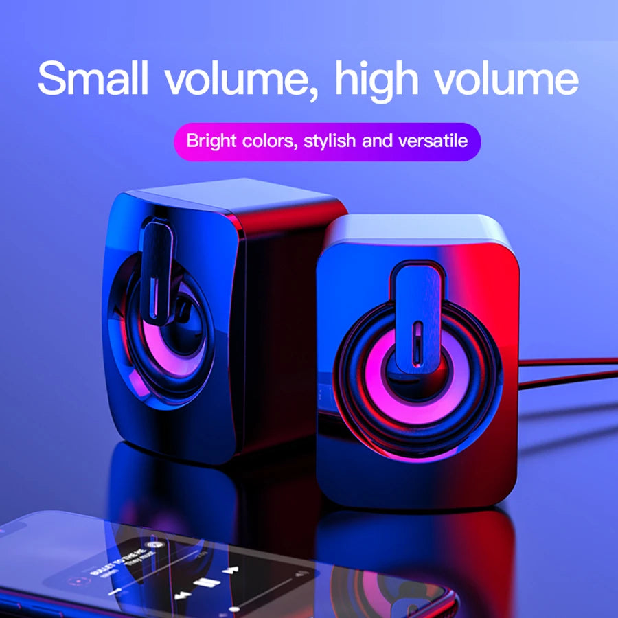 Computer Speaker For PC Laptop Desktop Caixa De Som Bluetooth Portable Sound Box Music Wireless Wire USB Mini Column Acoustics