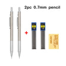 Mechanical Pencil Set 0.3 0.5 0.7 0.9 1.3 2.0mm Full Metal Art Drawing Painting Automatic Pencil with Leads Office School Supply