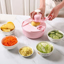12PCS New Kitchen Multi-functional Nine-in-one Vegetable Cutter Grater Potato Radish Shredder Vegetable Cutter Salad Utensils