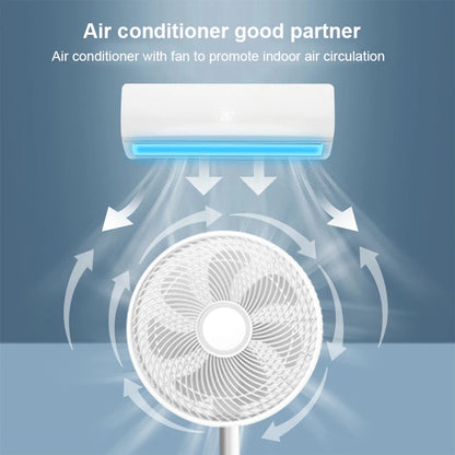 P30 Rechargeable Standing Fan 12 Inch 10800mAh Electric Folding Fan for Desktop Floor Wireless Portable Fans for Home Camping