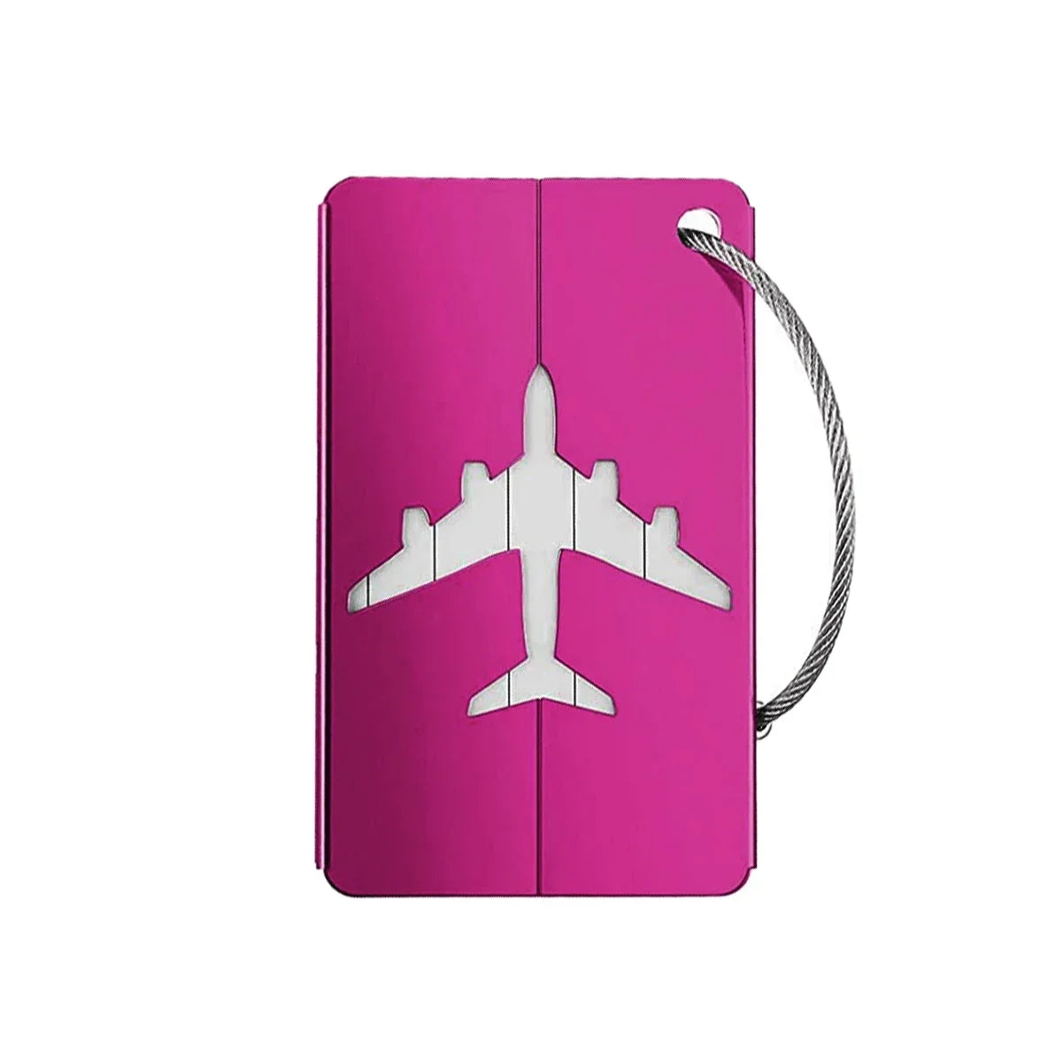 Aluminium Alloy Aircraft Luggage Tag with Name Travel Luggage Tag ID Card Anti-lost Solid Color Travel Accessories