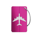 Aluminium Alloy Aircraft Luggage Tag with Name Travel Luggage Tag ID Card Anti-lost Solid Color Travel Accessories