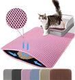 Cat Litter Mat Double Layer Pet Non-Slip Large Cat Litter Box Filter Mat Wear-Resistant Waterproof Anti-Slip Cat Litter Mat