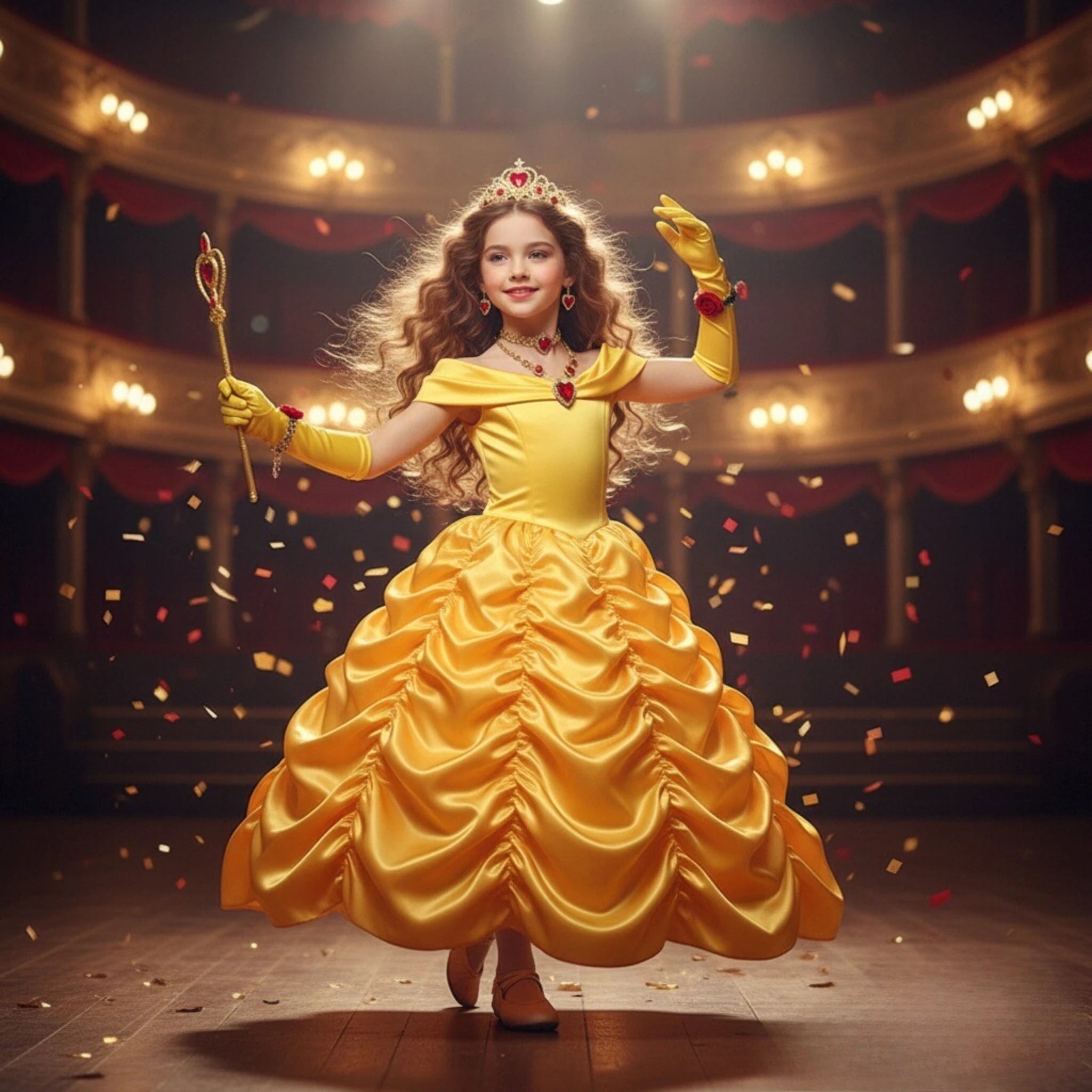 Disney Girls Cosplay Belle Princess Dress for Kids Beauty and The Beast Costumes Children Birthday Party with Flower Clothes