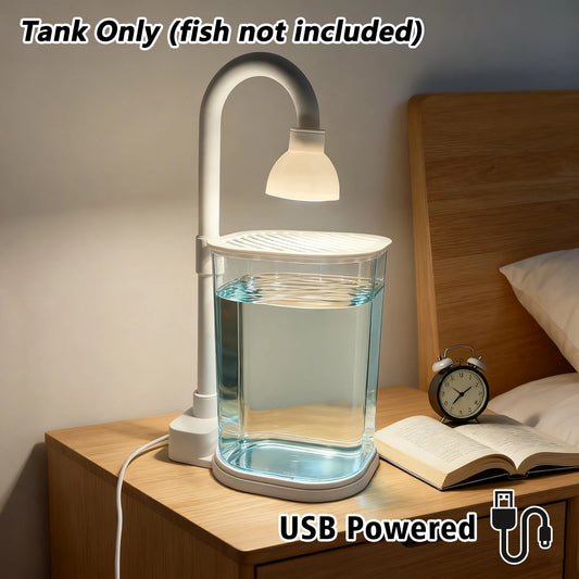 Starter Kit Small Fish Tank Fighting Fish Tank Tabletop Turtle Tank Goldfish Tank With Light Party Gift Idea For Kids