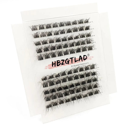5D DIY Cluster Invisible band Lashes Segmented Bundle Thick Eyelashes Extension Russian Volume Individual False Lashes Cilios