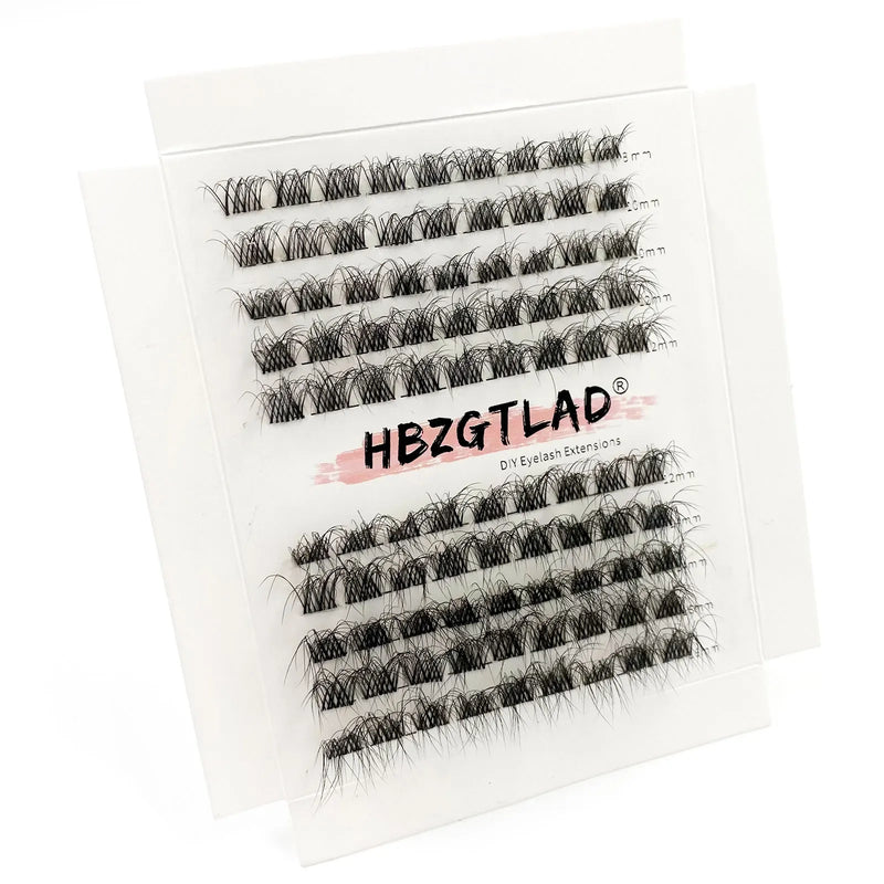 5D DIY Cluster Invisible band Lashes Segmented Bundle Thick Eyelashes Extension Russian Volume Individual False Lashes Cilios