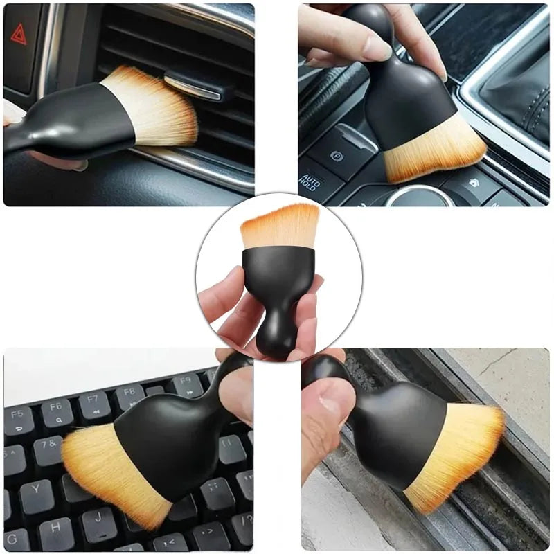 Escova de Limpeza Multifuncional 2pcs para Carro Interior Ar Condicionado Saída Fenda Remoção de Poeira Escovas Escritório Casa Limpeza Escova Ferramentas