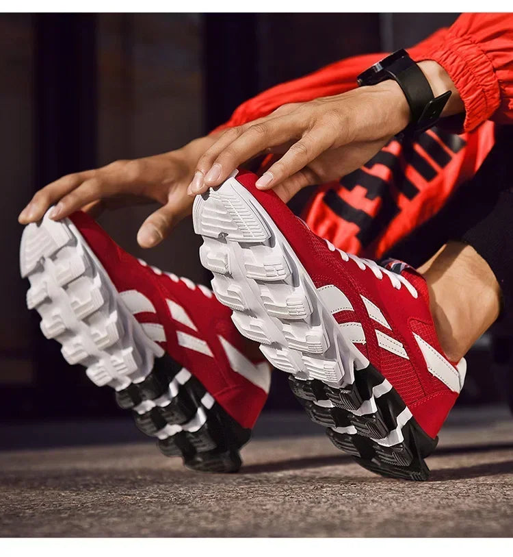 Brand Trend Size 46 47 48 Men's Wear-resistant Cushioning Thick-soled Fitness Sneakers Outdoor Breathable Running Shoes for Men