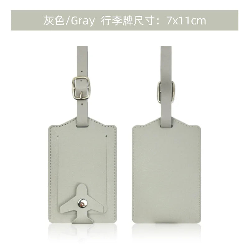 New Airplane Buckle Anti Lost Luggage Tags Thickened Flip Cover Luggage Tag Boarding Pass Suitcase Label Name ID Address Lable