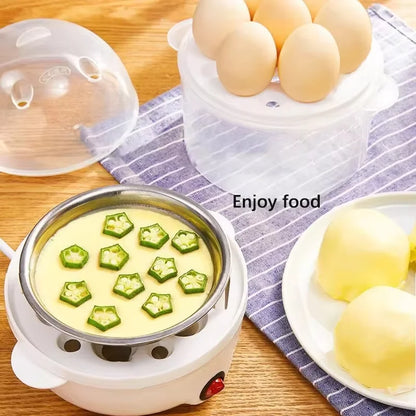 Electric egg cooker kitchen breakfast machine new multi-functional 220V double layer egg cooker mini steamer egg cooker