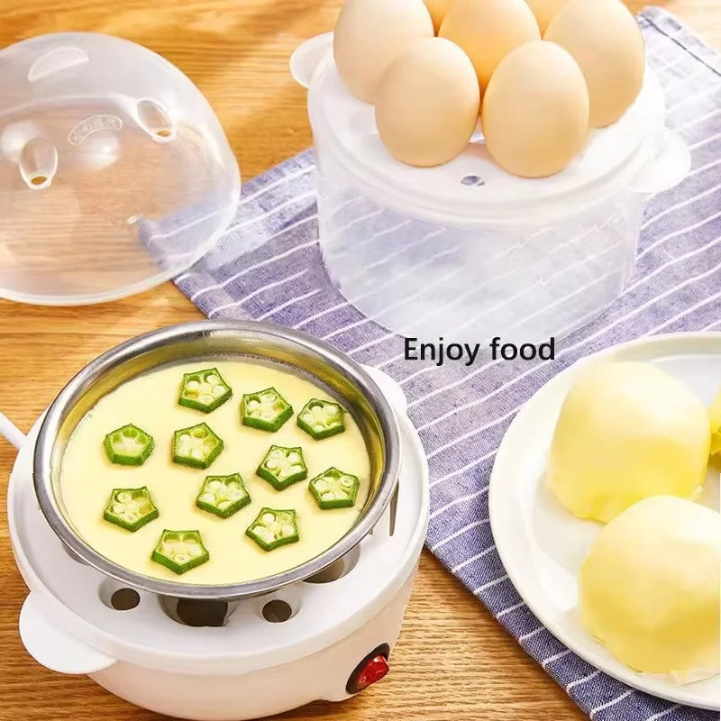 Electric egg cooker kitchen breakfast machine new multi-functional 220V double layer egg cooker mini steamer egg cooker