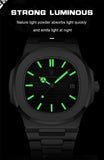 POEDAGAR Top Luxury Brand Man Watch Sports Waterproof Luminous Date Men Wristwatch Square Dial Quartz Men's Watches High Quality
