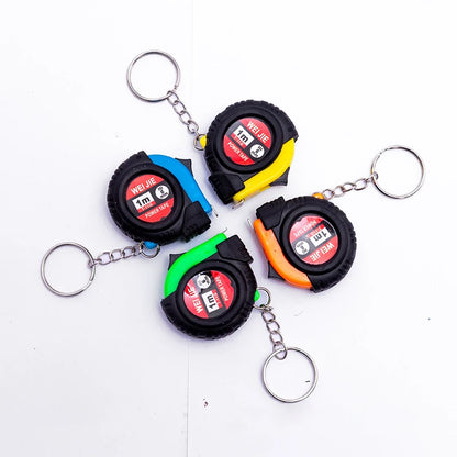 Mini Power Tape Measure Keychain Universal Pull Ruler Metric Tape Measure Retractable 1m Measuring Tape Meter Inch Tailor Tool