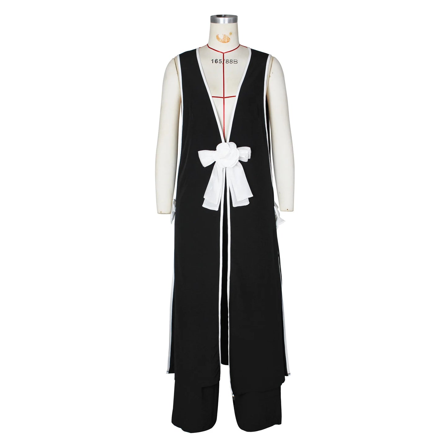 Two Piece Set Women Tracksuit Spliced Vest Pant Sets Elegant High Street Work Ankle Length Wide Leg Pants Loose Matching Sets