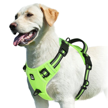 Arnés antitirones para perros, chaleco ajustable y acolchado suave con asa de fácil control.