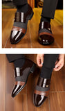 Men's Luxury Lacquer Oxford Wedding Shoes, Pointed Toe Dress Shoes for Men, Classic Business Men's Leather Shoes, Big Size 38-48