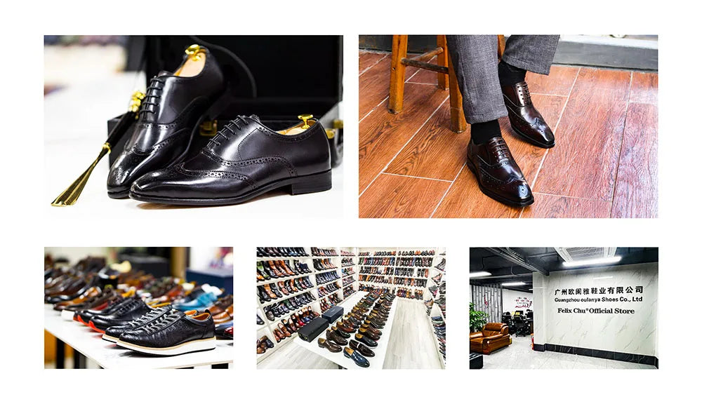 Men's Oxford Genuine Leather Wholecut Fashion Pointed Toe Lace-up Formal Business Wedding Dress Shoes