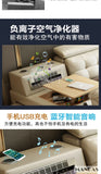 MINGDIBAO Massage Bed with Ultimate Comfort and Genuine Leather Multifunctional Frame - Bluetooth Speaker, Safe Air Cleaner, USB