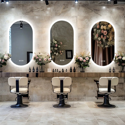 LUVODI Backlit Lighted Bathroom Mirror LED Bedroom Vanity Mirror Salon Mirror with Touch Sensor Dimming Defog IP44