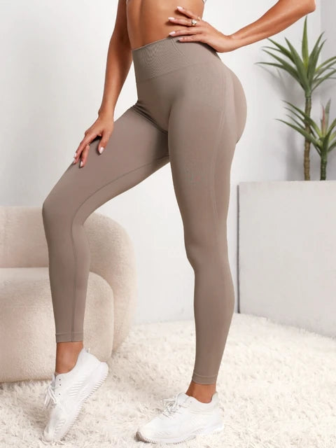 Leggings de yoga de cintura alta sin costuras para mujer, levantamiento de cadera, push up, fitness, deportes, ropa de gimnasio