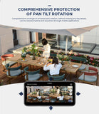 9MP PTZ Wifi Camera Three Lens Dual Screens Outdoor Surveillance CCTV Cameras Ai Human Detect Security IP Camera Auto Tracking