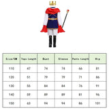 Boy's King Prince Cosplay Costume Prince Crown Scepter Cloak Royalty Suit Halloween Birthday Carnival Costumes Fancy Dress Up
