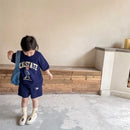 2pcs Summer Baby Clothes Set Children Boy Girl Cartoon Bear T-shirts and Shorts Suit Kid Casual Top Bottom Outfits Tracksuits