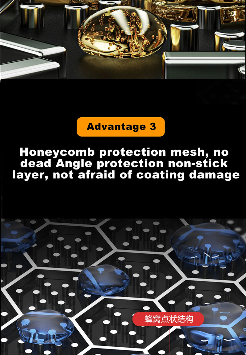 MOEYE Frying Pan 316L Stainless Steel 28/30/32cm Kitchen Nonstick Pan Cooking Skillet Kitchen Nonstick Skillet Induction Pan