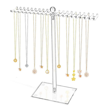 Necklace Organizer Jewelry Display Stand Clear Jewelry Holder Necklace Display Holder for Tabletop Showcase Shops Vanity