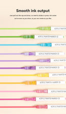 Languo 9pcs/box Soft Brush Acrylic Marker Pen Set，DIY Hand Drawn,Paint Art Markers pens,Student Graffiti Acrylic Paint Pens,M720