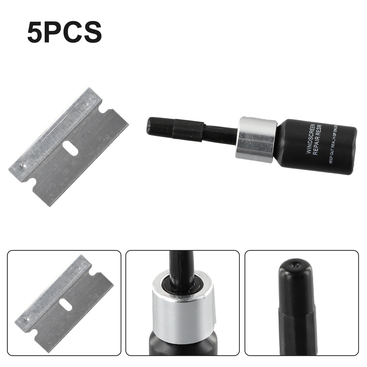 5PCS Automotive Glass Nano Repair Fluid Car Windshield Resin Crack Tool Kit Universal Car Windscreen Glass Scratch Crack Restore