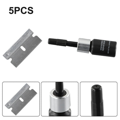 5PCS Automotive Glass Nano Repair Fluid Car Windshield Resin Crack Tool Kit Universal Car Windscreen Glass Scratch Crack Restore