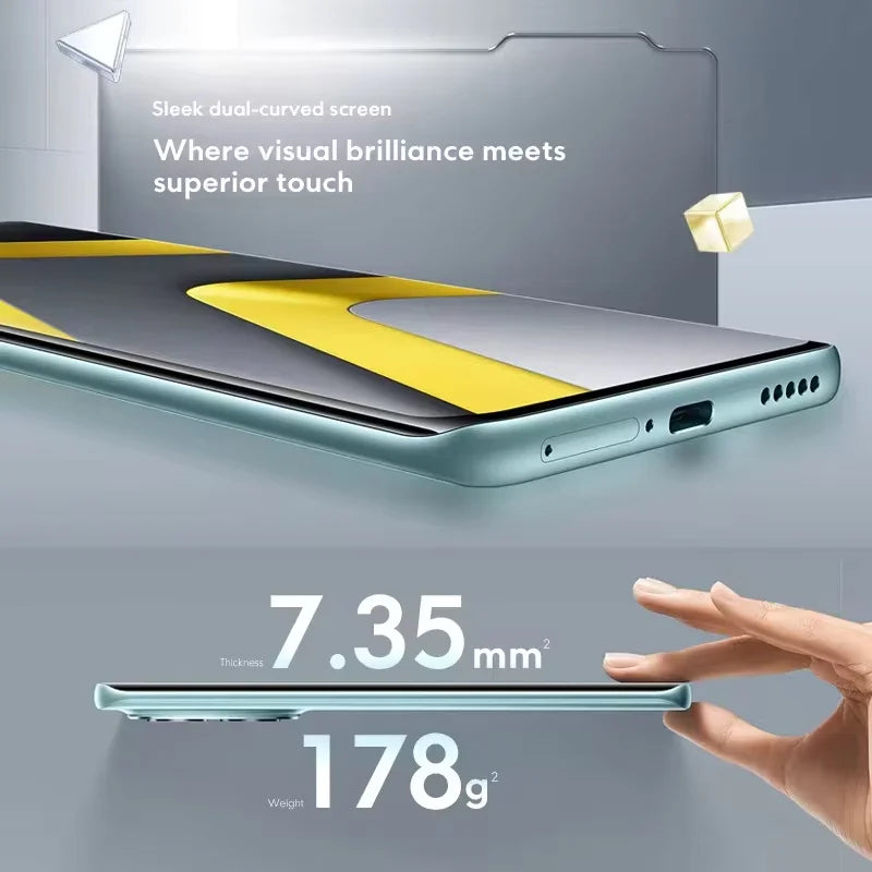 POCO M8 5G 8GB+256GB Smartphone Global Version Snapdragon® 6 Gen 3 6.77 "120Hz Flow AMOLED display 5520mAh 50MP Al dual camera system